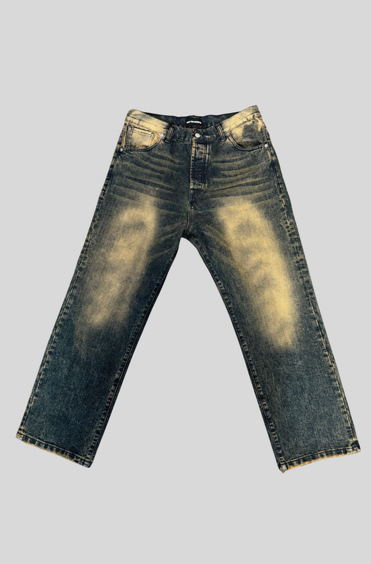 Denim baggy blu  resinato