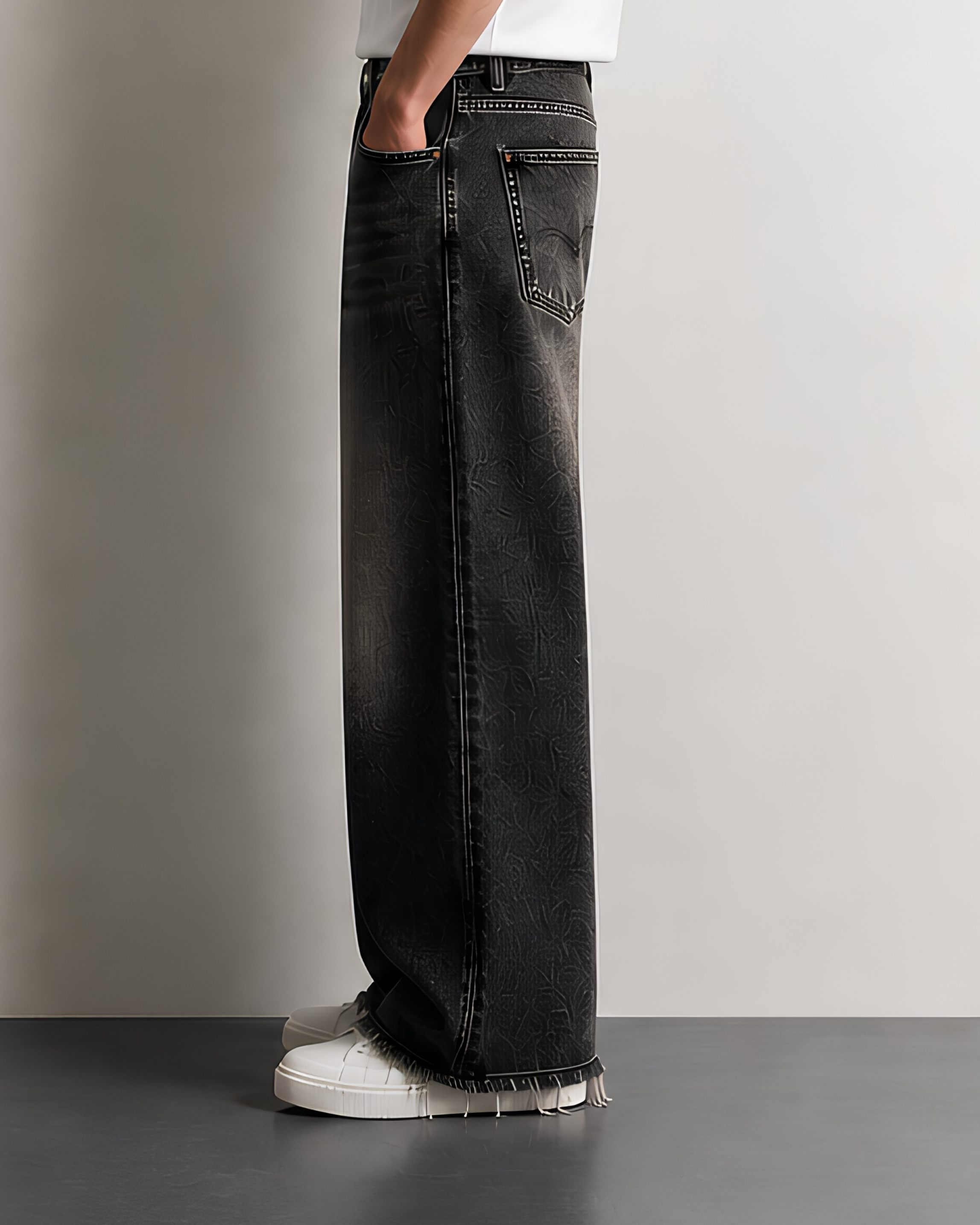 MFN BAGGY NERO SABBIATO