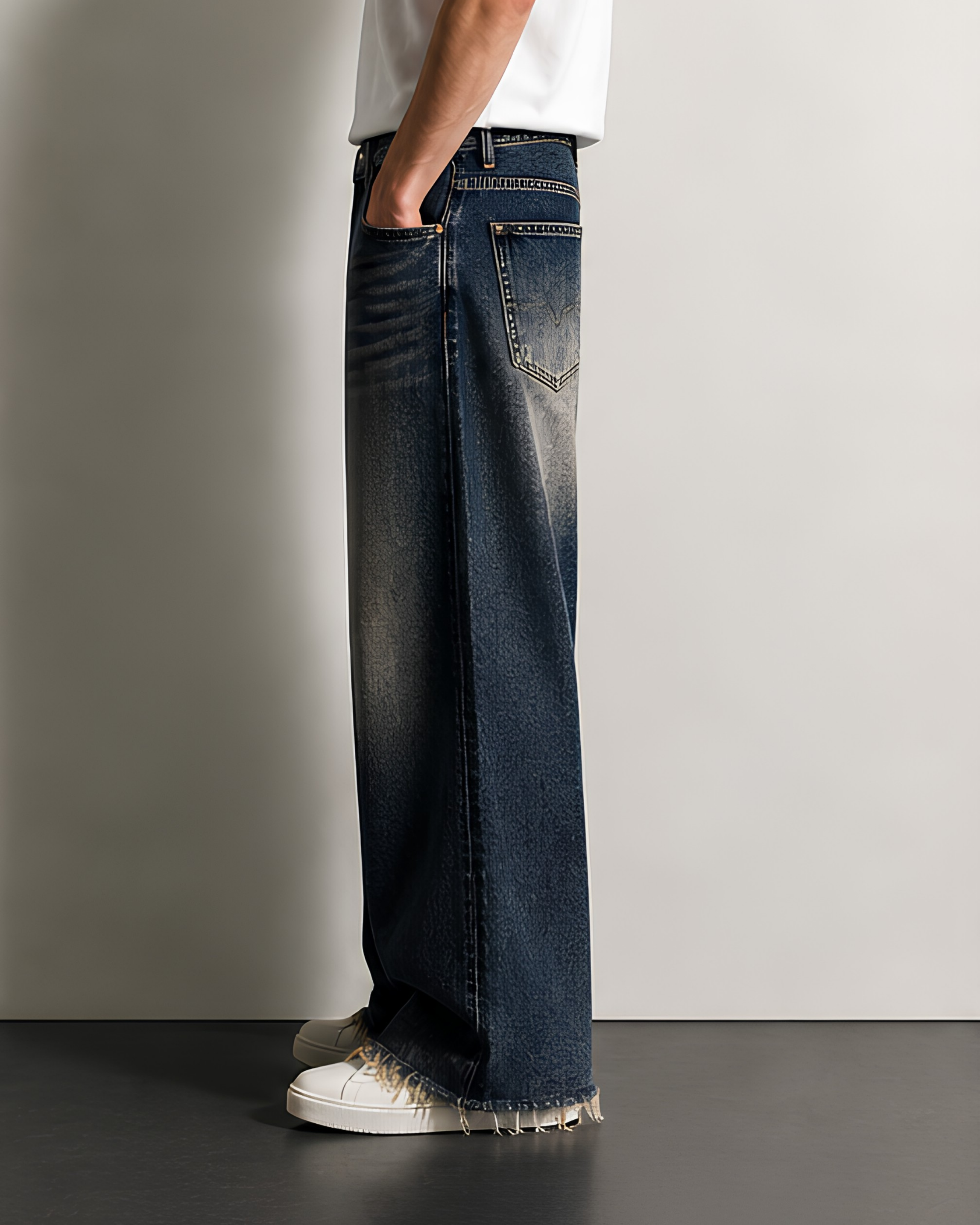 MFN BAGGY BLU SABBIATO