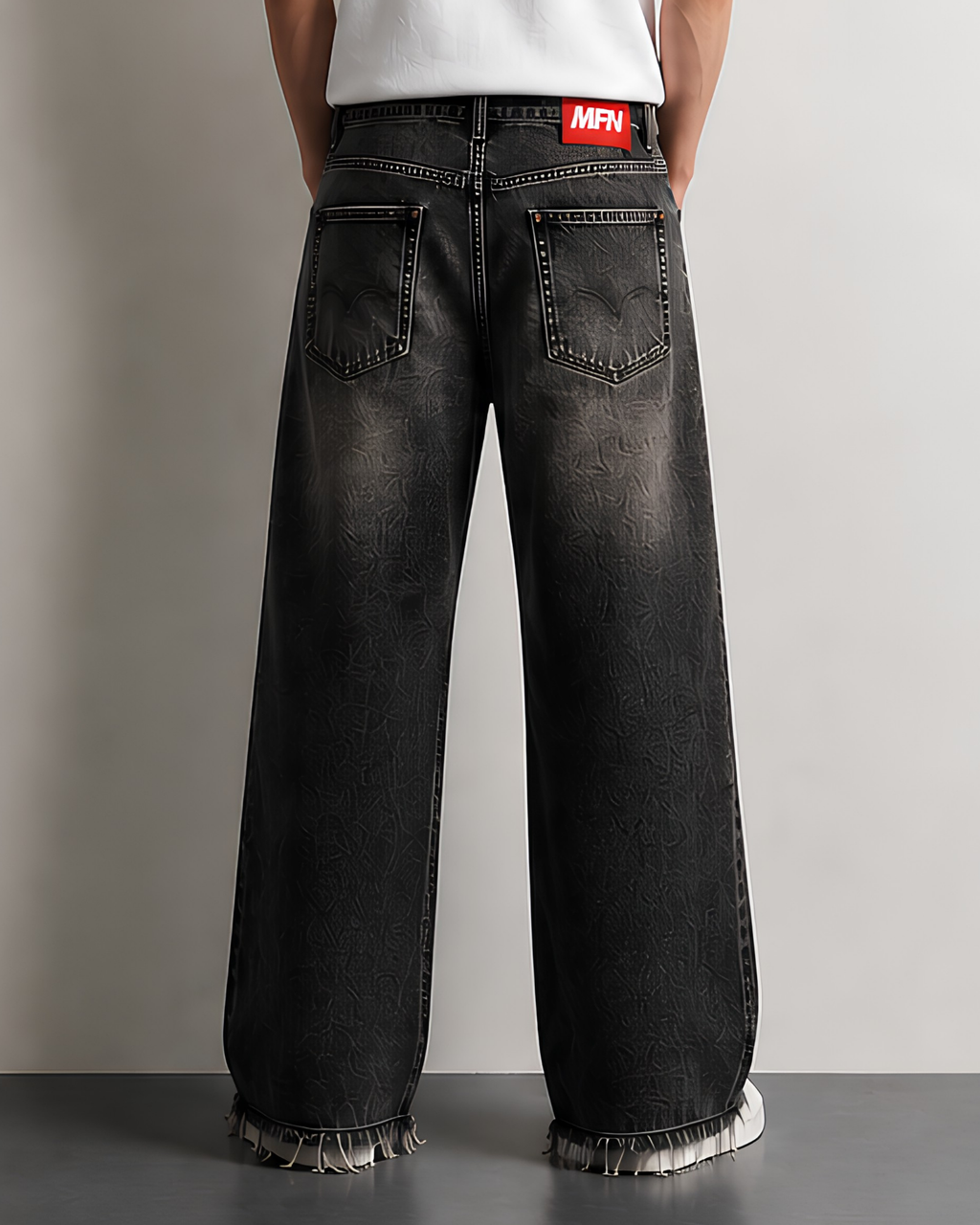 MFN BAGGY NERO SABBIATO