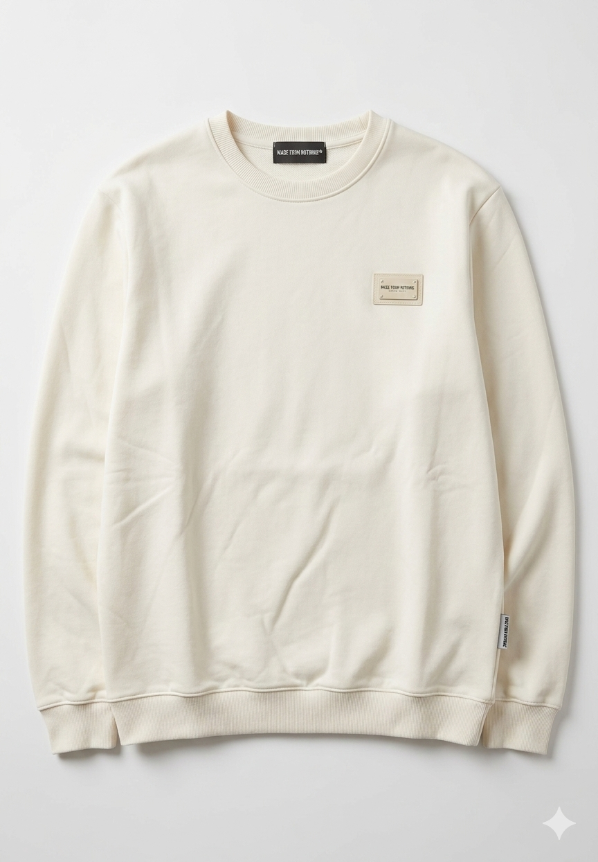 Felpa girocollo applicazione