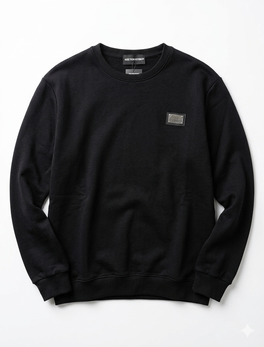 Felpa girocollo applicazione