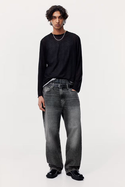 Denim baggy Nero